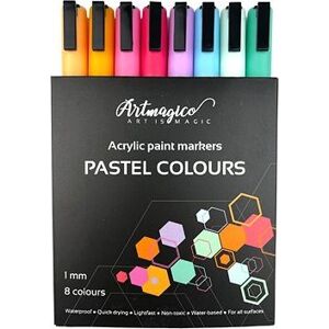 Artmagico akrylové popisovače s jemným hrotom – pastelové – 8 ks