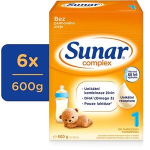 Sunar Complex 1 počiatočné dojčenské mlieko, 6× 600 g