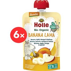 HOLLE Banana lama BIO banán jablko mango marhuľa 6× 100 g