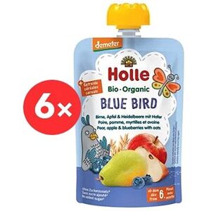 HOLLE Blue Bird BIO hruška jablko čučoriedky a vločky 6× 100 g