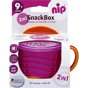 Nip Snackbox 2 in 1 ružový, 250 ml