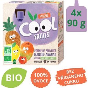 VITABIO Ovocné BIO kapsičky Cool Fruits jablko, mango, ananás a acerola 4× 90 g