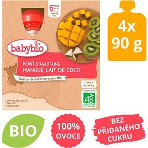 BABYBIO Kiwi mango kokos 4× 90 g