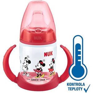 NUK Fľaša Mickey s kontrolou teploty 150 ml červená