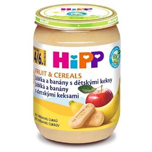 HiPP BIO Jablká a banány s detskými keksami od uk. 4. – 6. mesiaca, 190 g