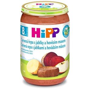 HIPP BIO Červená repa s jablkom a hovädzím mäsom od uk. 7. mesiaca, 220 g