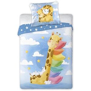 FARO detská bavlnená posteľná bielizeň Žirafa 100 × 135 cm