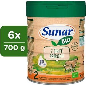 Sunar BIO 2 pokračovacie dojčenské mlieko, 6× 700 g
