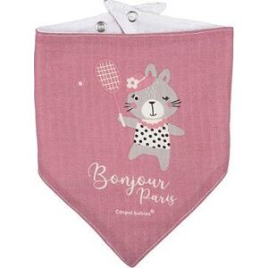 Canpol babies mušelínový slintáčik Bonjour Paris ružový, 2 ks