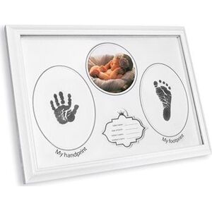 GOLD BABY fotorámik Naše bábätko na atramentový odtlačok My handprint 24 × 38 cm