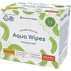 Aqua Wipes 100 % rozložiteľné ubrousky 99 % vody, 12× 56 ks