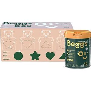 Beggs 2 pokračovacie mlieko 2,4 kg (3× 800 g), kreatívny box s darčekom
