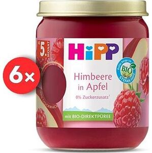 HiPP BIO SUPEROVOCIE Jablko a maliny od uk. 4 – -6. mesiaca, 6× 160 g
