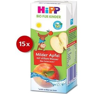 HiPP BIO jemné jablko s neperlivou pramenitou vodou 15× 200 ml, 12m+
