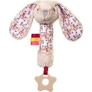 BabyOno plyšová pískacia hračka Rabbit Milly s hryzadlom krémová