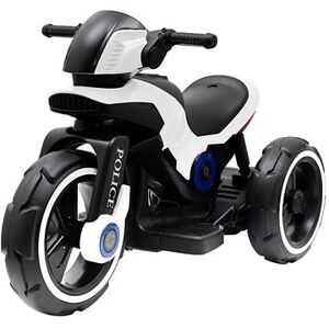 BABY MIX detská elektrická motorka Polícia, čierna/biela
