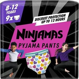 PAMPERS Ninjamas Pyjama Pants Srdiečka 8 – 12 rokov (9 ks)