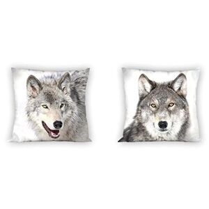 FARO obojstranná obliečka na vankúšik Wild Vlk 40 × 40 cm