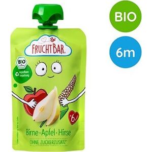FruchtBar BIO ovocné vrecko s jablkom, hruškou a prosom 100 g
