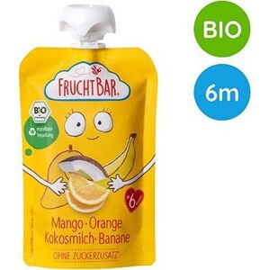 FruchtBar BIO ovocné vrecko s banánom, pomarančom, mangom a kokosom 100 g