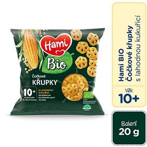 Hami Bio šošovicové chrumky s kukuricou 20 g, 10+