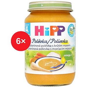 HiPP BIO Zeleninová polievka s morčacím mäsom - 6x 190g