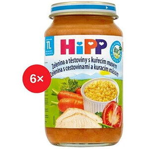 HiPP BIO Zelenina a cestoviny s kuracím mäsom – 6× 220 g