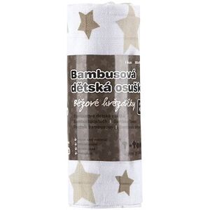 T-tomi Bambusová osuška 1 kus – béžové hviezdičky