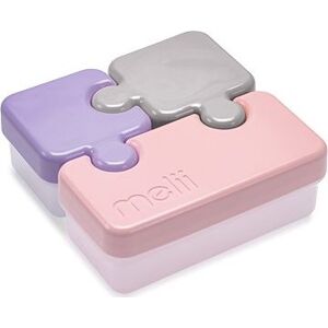 Melii Desiatový box Puzzle ružový, fialový, sivý