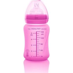 Everyday Baby fľaša sklo s teplotným senzorom 150 ml Pink