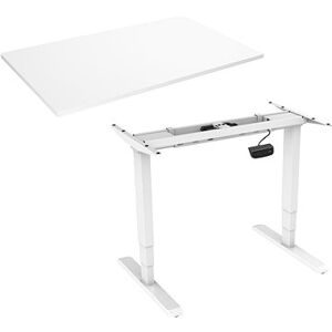 AlzaErgo Table ET1 NewGen biely + doska TTE-01 140 × 80 cm biely laminát