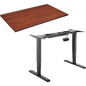AlzaErgo Table ET1 NewGen čierny + doska TTE-03 160 × 80 cm, lamino gaštan