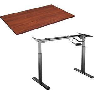 AlzaErgo Table ET2 čierny + doska TTE-01 140×80cm hnedá dyha
