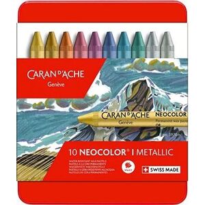 CARAN D'ACHE Neocolor I 10 metalických farieb