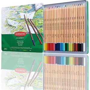 DERWENT Academy Watercolour Pencils Tin v plechovej krabičke, šesťhranné, 24 farieb