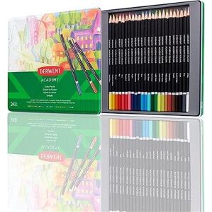 DERWENT Academy Colour Pencil Tin v plechovej krabičke, okrúhle, 24 farieb