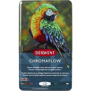 DERWENT Proffesional Chromaflow v plechovej krabičke, 12 farieb