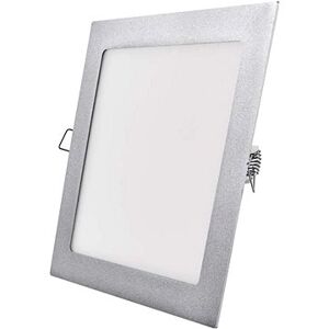 EMOS LED panel 225 × 225, štvorcový vstavaný strieborný, 18 W neutrálna biela