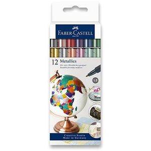 Faber-Castell v metalických farbách, 12 farieb