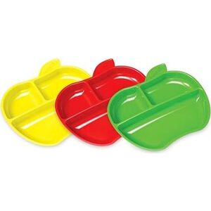 Munchkin - Súprava farebných delených tanierov v tvare jablka