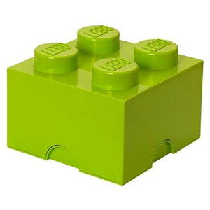 LEGO Úložný box 4 250 x 250 x 180 mm - limetkovo zelený