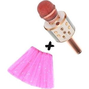 Senzanákupy Súprava pre speváčky svietiace sukne + karaoke mikrofón