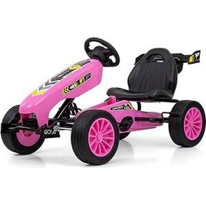 Milly Mally Dětská šlapací motokára Go-kart Rocket růžová