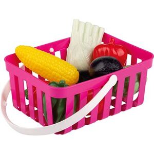 Androni Nákupný košík so zeleninou – 10 kusov, ružový