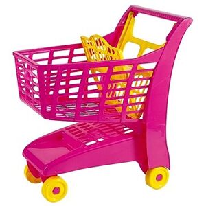Androni Nákupný vozík so sedadlom – ružový