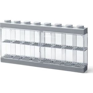 LEGO zberateľská skrinka na 16 minifigúrok – sivá