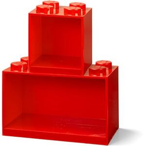 LEGO Brick závesné police, sada 2 ks - červené