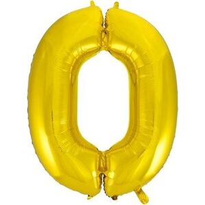 Balón fóliový číslica zlatá – gold 102 cm – 0