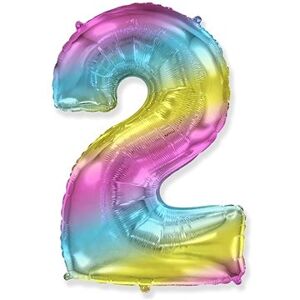 Balón fóliový číslica dúhový – rainbow – 102 cm – 2