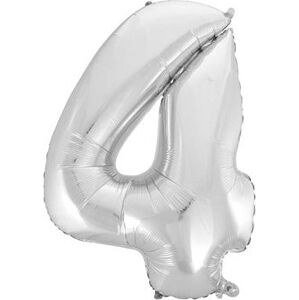 Balón fóliový číslica strieborná – silver 102 cm – 4